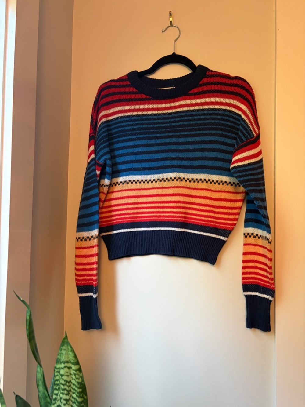 Urban Outfitters Striped Retro Crewneck